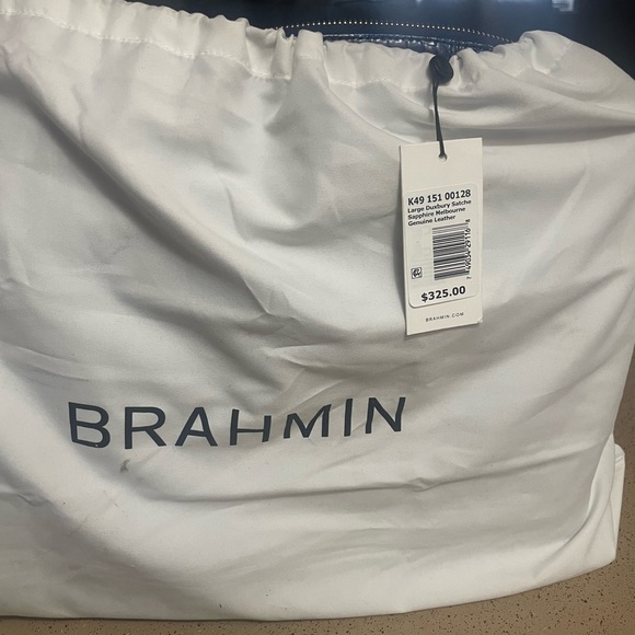 Brahmin Blue Crocodile Leather Satchel - Picture 4 of 4